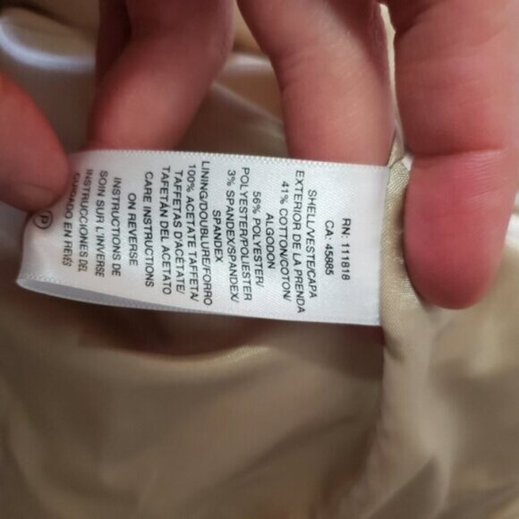 Michael Kors Ruched Spring Tan preppy Trench Jacket 12 - Picture 8 of 8
